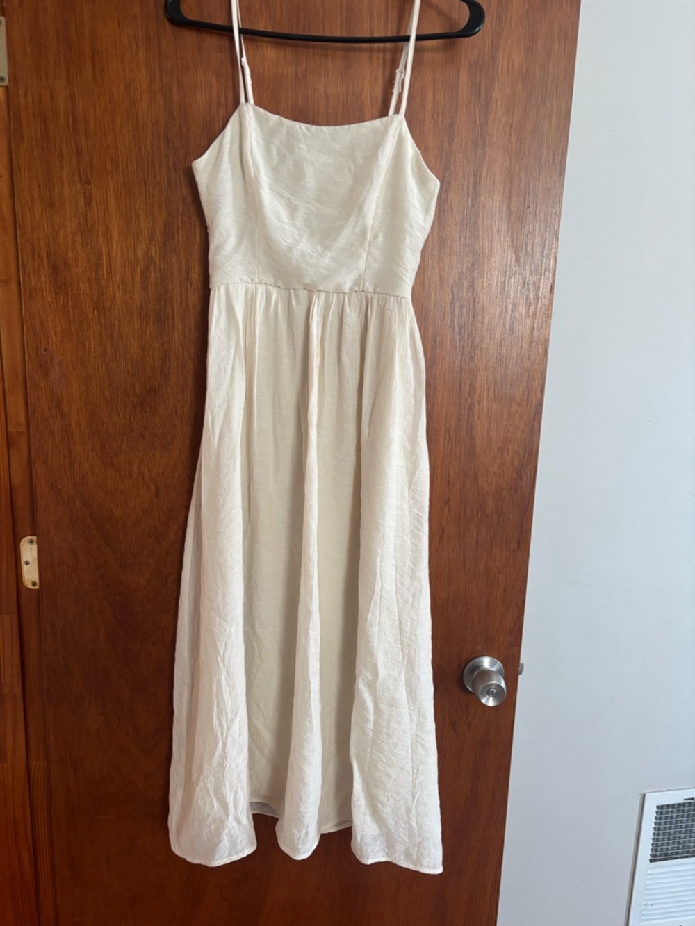 Women's Cream beige costal mid maxi  dress XS Thirty Thirty